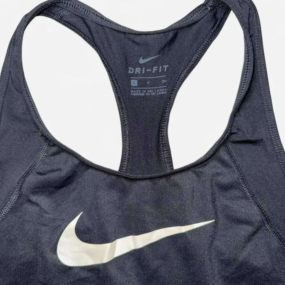 Nike Black and White Dri-Fit Racerback Athletic Tank Top; Size Small